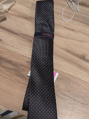 Oster Blue Tie with White Microdots